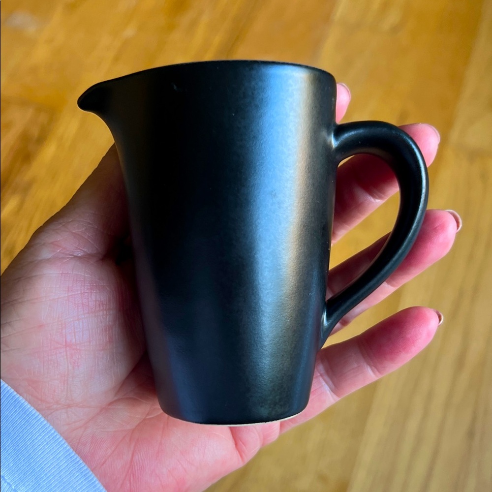 Vintage Faria & Bento Pitcher Creamer The White Rose collection by Paradis Black